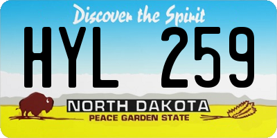 ND license plate HYL259