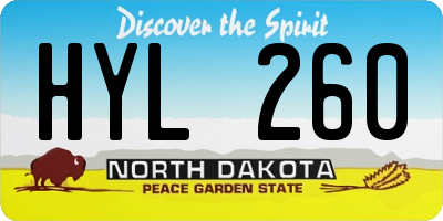 ND license plate HYL260