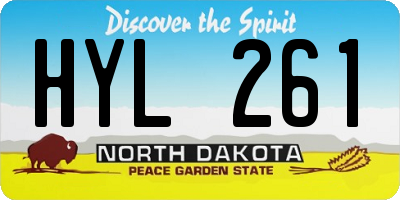 ND license plate HYL261