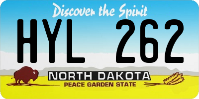 ND license plate HYL262