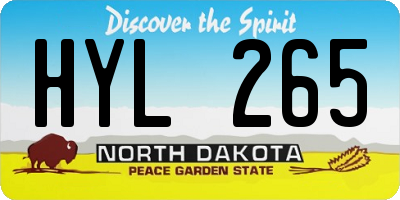 ND license plate HYL265