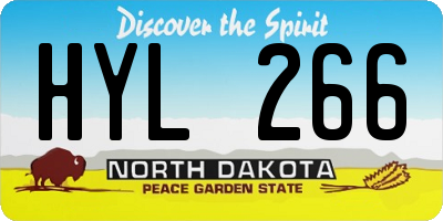 ND license plate HYL266