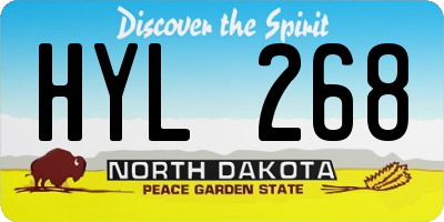ND license plate HYL268