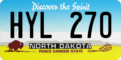 ND license plate HYL270