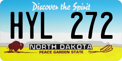 ND license plate HYL272