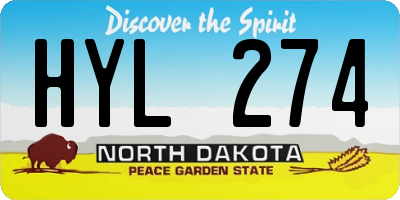 ND license plate HYL274