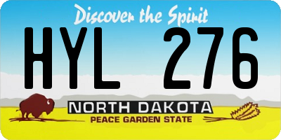 ND license plate HYL276