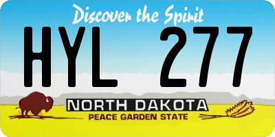 ND license plate HYL277