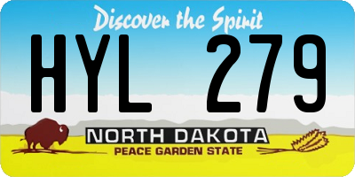 ND license plate HYL279