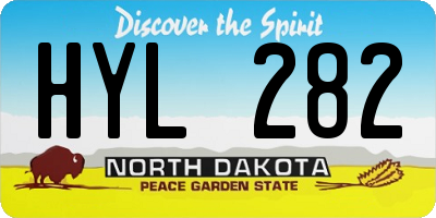 ND license plate HYL282