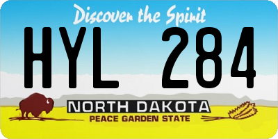 ND license plate HYL284