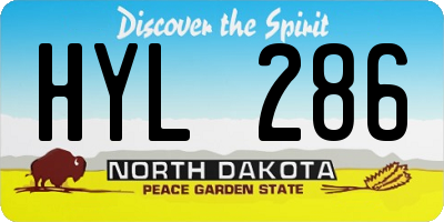 ND license plate HYL286