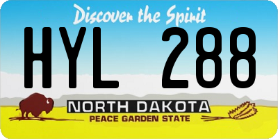 ND license plate HYL288