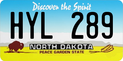 ND license plate HYL289