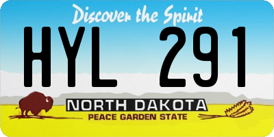 ND license plate HYL291
