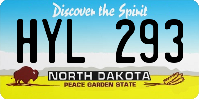 ND license plate HYL293