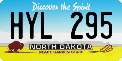 ND license plate HYL295