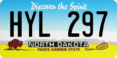 ND license plate HYL297