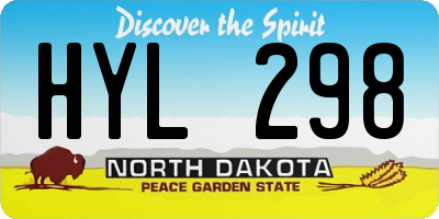 ND license plate HYL298