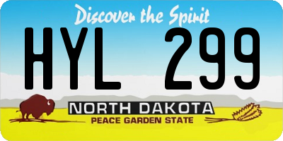 ND license plate HYL299