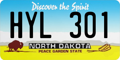ND license plate HYL301