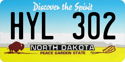 ND license plate HYL302