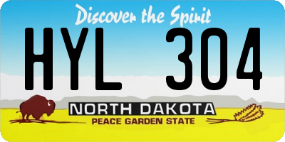 ND license plate HYL304