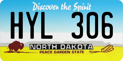 ND license plate HYL306