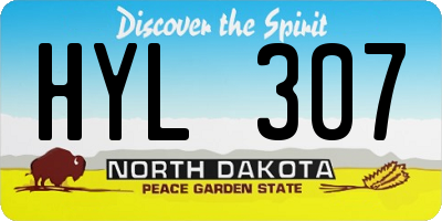 ND license plate HYL307