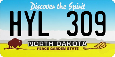 ND license plate HYL309
