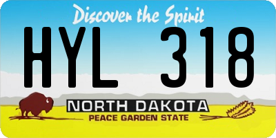 ND license plate HYL318