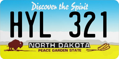 ND license plate HYL321