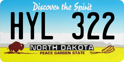 ND license plate HYL322