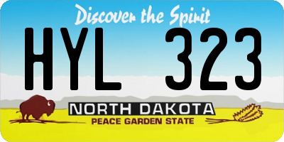 ND license plate HYL323