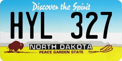 ND license plate HYL327
