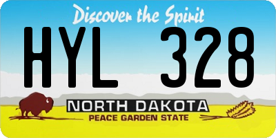 ND license plate HYL328