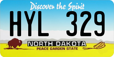 ND license plate HYL329