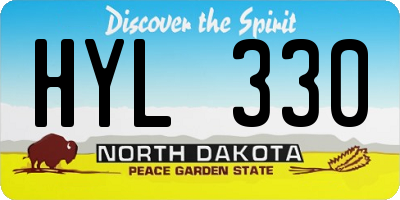 ND license plate HYL330