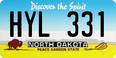 ND license plate HYL331