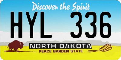 ND license plate HYL336