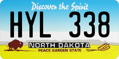 ND license plate HYL338