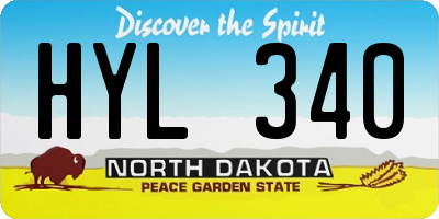 ND license plate HYL340