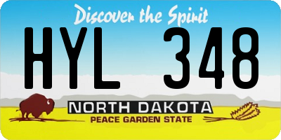 ND license plate HYL348