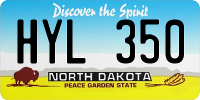 ND license plate HYL350