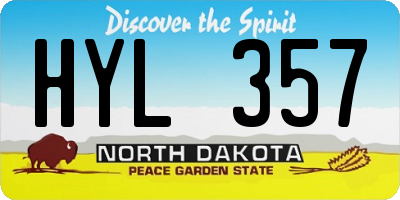 ND license plate HYL357