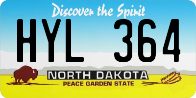 ND license plate HYL364