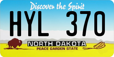 ND license plate HYL370