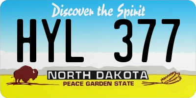 ND license plate HYL377