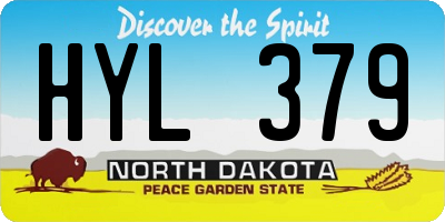 ND license plate HYL379