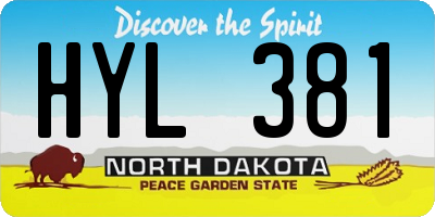 ND license plate HYL381